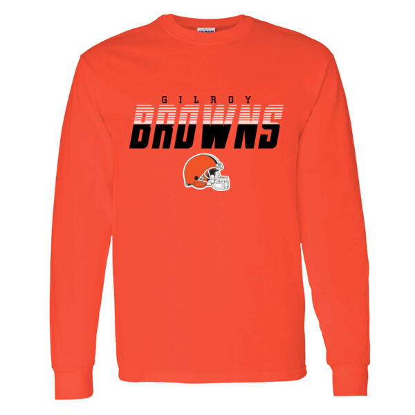 Gilroy Browns Heavy Cotton 100% Cotton Long Sleeve T Shirt Thumbnail