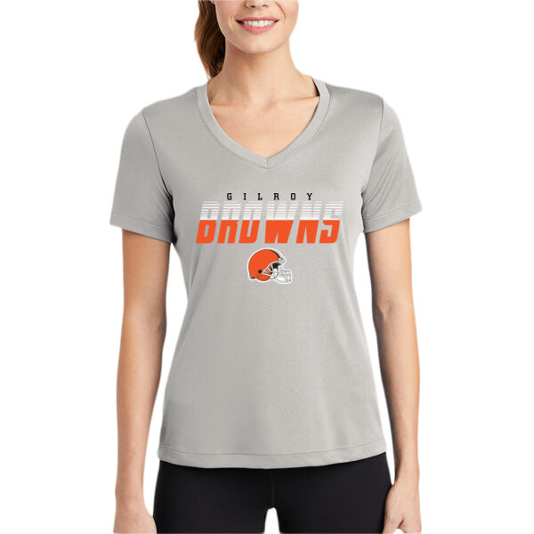 Gilroy Browns Women's PosiCharge Competitor V Neck Tee Thumbnail