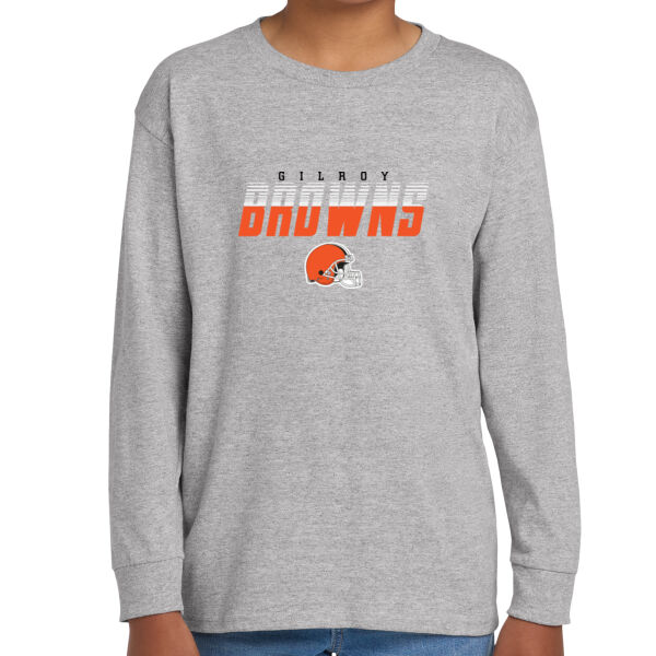 Gilroy Browns Youth Heavy Cotton 100% Cotton Long Sleeve T Shirt Thumbnail